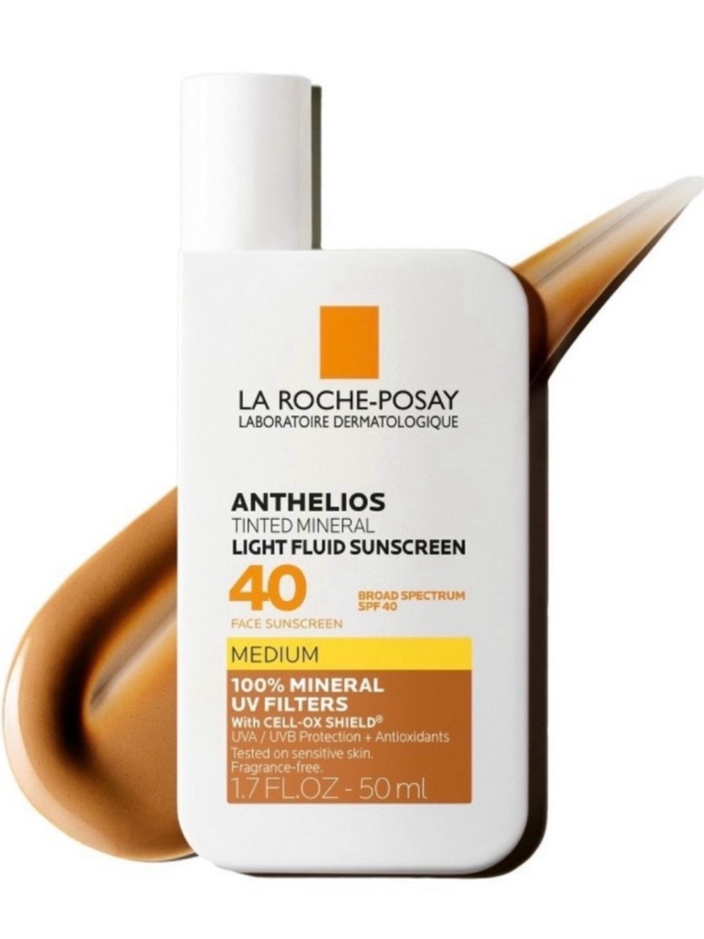 La Roche-Posay Anthelios Tinted Mineral Light Sunscreen SPF 40 Medium 1.7 oz